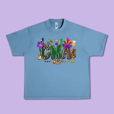 Cma Mardi Gras Cowgirl Urban Heavy Tee Designed By Cowgirlartshop