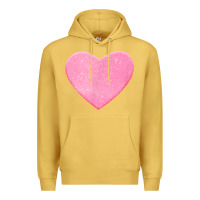 Antique Gold Valentines Pink Heart Premium Hoodie - FloraArt