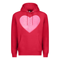 Cardinal Valentines Pink Heart Premium Hoodie - FloraArt