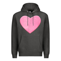 Valentines Pink Heart Premium Hoodie | Teevron