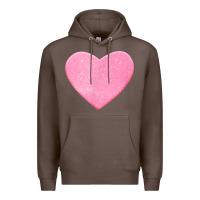 Coffee Valentines Pink Heart Premium Hoodie - FloraArt