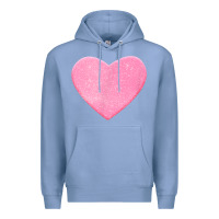 Colony Blue Valentines Pink Heart Premium Hoodie - FloraArt