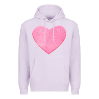 Lilac Valentines Pink Heart Premium Hoodie - FloraArt