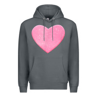 Rock Valentines Pink Heart Premium Hoodie - FloraArt