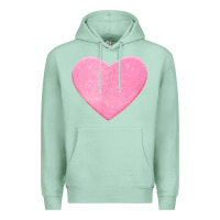 Seafoam Valentines Pink Heart Premium Hoodie - FloraArt
