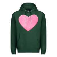 Sports Green Valentines Pink Heart Premium Hoodie - FloraArt