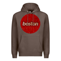 Coffee boston   simple red circle vintage Premium Hoodie - FloraArt