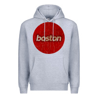 Heather Grey boston   simple red circle vintage Premium Hoodie - FloraArt