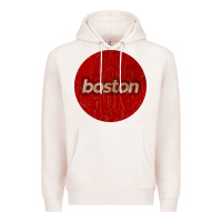 Pale Pink boston   simple red circle vintage Premium Hoodie - FloraArt