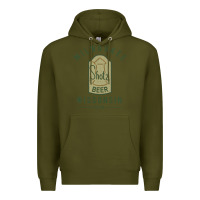 Army Green shotz beer worn Premium Hoodie - FloraArt