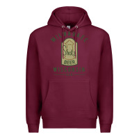 Burgundy shotz beer worn Premium Hoodie - FloraArt