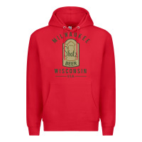 Red shotz beer worn Premium Hoodie - FloraArt