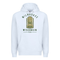 White shotz beer worn Premium Hoodie - FloraArt