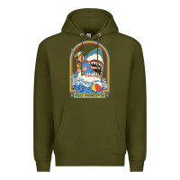 Army Green Stay Positive Classic Premium Hoodie - FloraArt