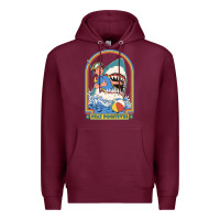 Burgundy Stay Positive Classic Premium Hoodie - FloraArt