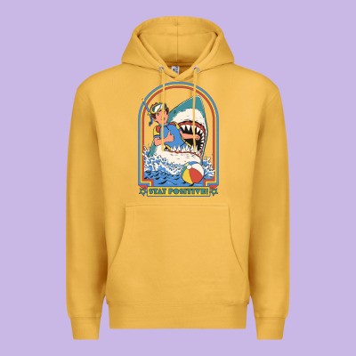Stay Positive Classic Premium Hoodie Designed By Floraart
