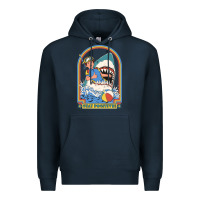 Navy Stay Positive Classic Premium Hoodie - FloraArt