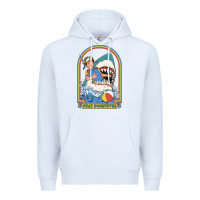 White Stay Positive Classic Premium Hoodie - FloraArt