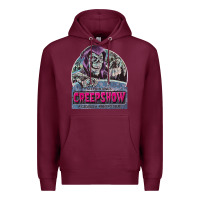 Burgundy creepshow 1 Premium Hoodie - FloraArt