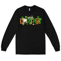 Black St. Patrick's Day Dentist Long Sleeve Tee - CowGirlArtShop