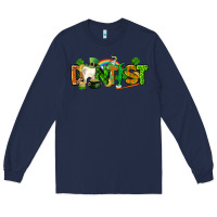 Navy St. Patrick's Day Dentist Long Sleeve Tee - CowGirlArtShop