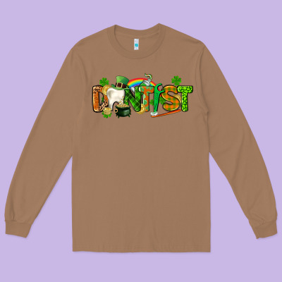 St. Patrick's Day Dentist Long Sleeve Tee Designed By Cowgirlartshop