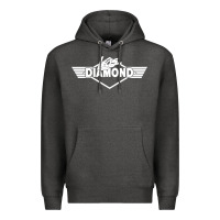 Charcoal Heather legs diamond Premium Hoodie - FloraArt