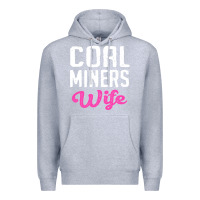 Heather Grey coal miners wife t shirt Premium Hoodie - FloraArt