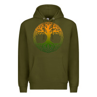 Army Green tree of life merch Premium Hoodie - trangStudio