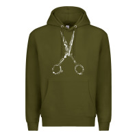 Army Green Barber Hairdresser For Barbershop Owner Gift Haircut Stylist Premium Hoodie - trangStudio