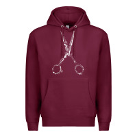 Burgundy Barber Hairdresser For Barbershop Owner Gift Haircut Stylist Premium Hoodie - trangStudio