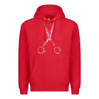 Red Barber Hairdresser For Barbershop Owner Gift Haircut Stylist Premium Hoodie - trangStudio