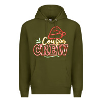 Army Green cousin crew Premium Hoodie - CowhideDigitalArt