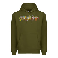 Army Green Snow White And The Seven Dwarfs Marching In Line Premium Hoodie - FloraArt
