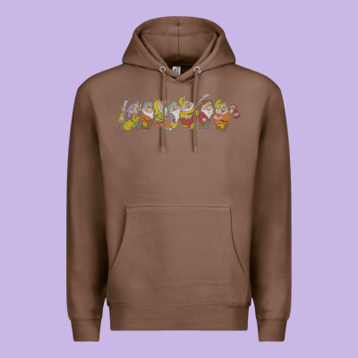 Snow White And The Seven Dwarfs Marching In Line Premium Hoodie Designed By Floraart