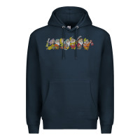 Navy Snow White And The Seven Dwarfs Marching In Line Premium Hoodie - FloraArt