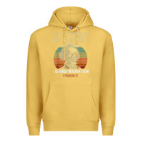 Antique Gold stay strapped or get clapped george washington Premium Hoodie - FloraArt