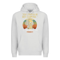 Dove Grey stay strapped or get clapped george washington Premium Hoodie - FloraArt