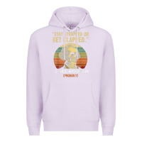 Lilac stay strapped or get clapped george washington Premium Hoodie - FloraArt
