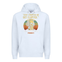 White stay strapped or get clapped george washington Premium Hoodie - FloraArt