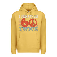 Antique Gold I Survived The Sixties 60s Twice Premium Hoodie - FloraArt