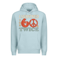 Blue Mist I Survived The Sixties 60s Twice Premium Hoodie - FloraArt
