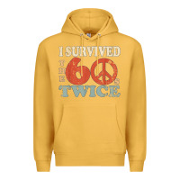 Mustard I Survived The Sixties 60s Twice Premium Hoodie - FloraArt
