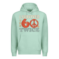 Seafoam I Survived The Sixties 60s Twice Premium Hoodie - FloraArt
