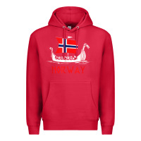 Cardinal boat norwegian flag norway viking ship norway Premium Hoodie - FloraArt