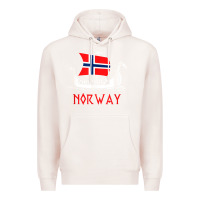 Pale Pink boat norwegian flag norway viking ship norway Premium Hoodie - FloraArt