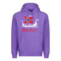 Boat Norwegian Flag Norway Viking Ship Norway Premium Hoodie | Teevron