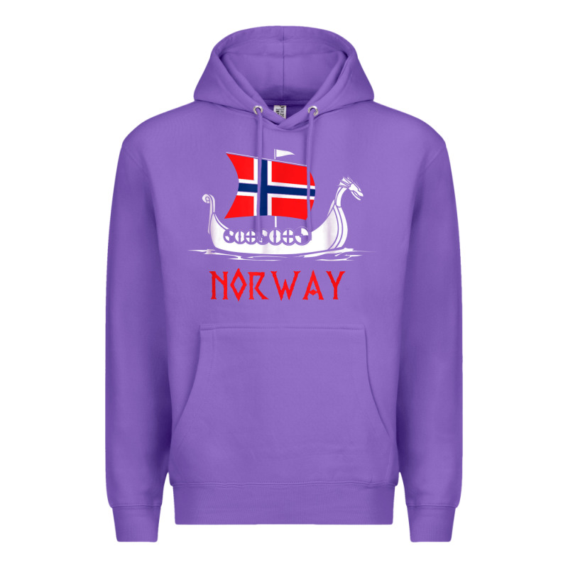 Boat Norwegian Flag Norway Viking Ship Norway Premium Hoodie by FloraArt | Teevron