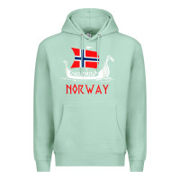 Seafoam boat norwegian flag norway viking ship norway Premium Hoodie - FloraArt