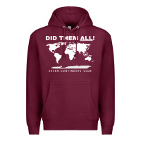 Burgundy Seven Continents Shirt Premium Hoodie - FloraArt